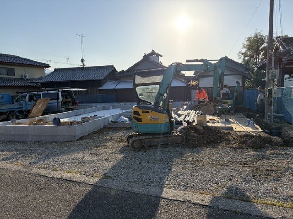 屋外の水道工事