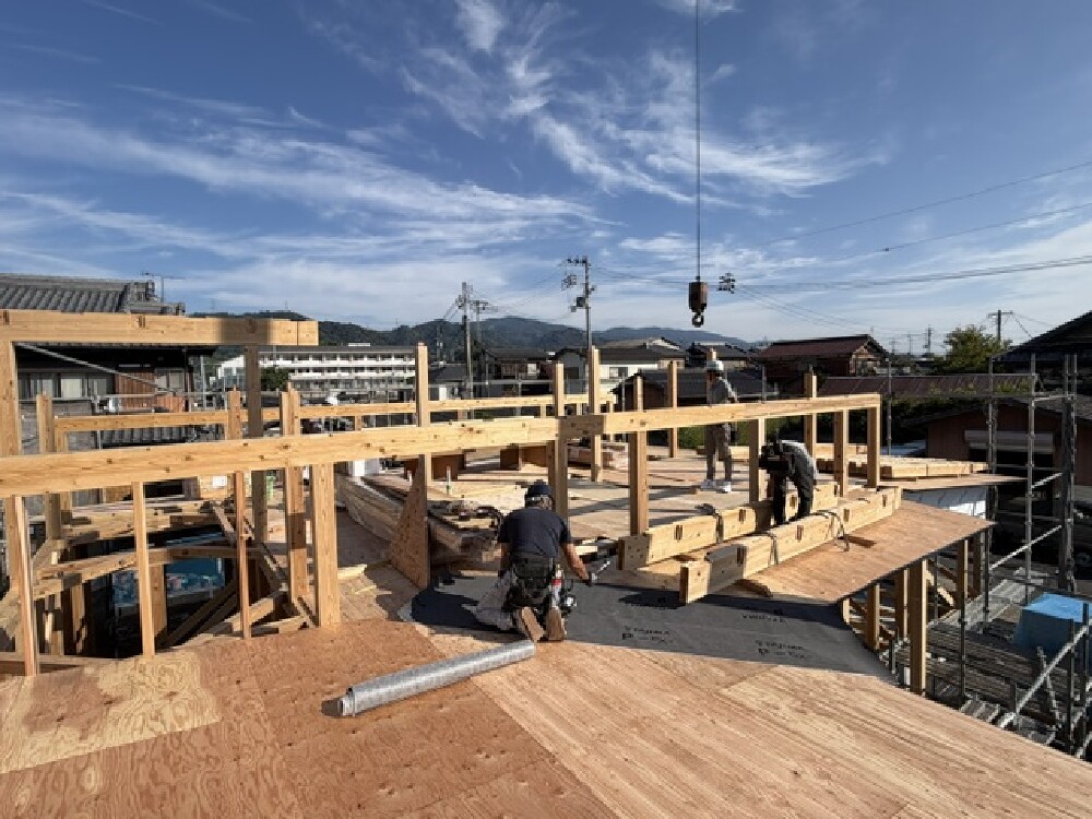 上棟作業　3日目